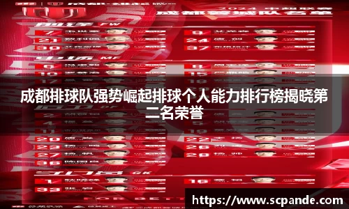 成都排球队强势崛起排球个人能力排行榜揭晓第二名荣誉