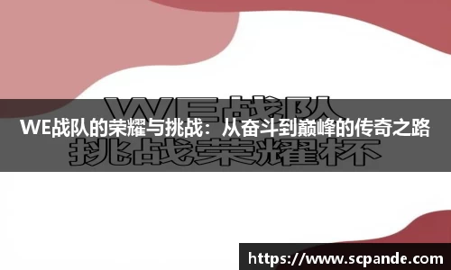 WE战队的荣耀与挑战：从奋斗到巅峰的传奇之路