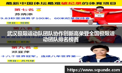武汉极限运动队团队协作创新高荣登全国极限运动团队排名榜首